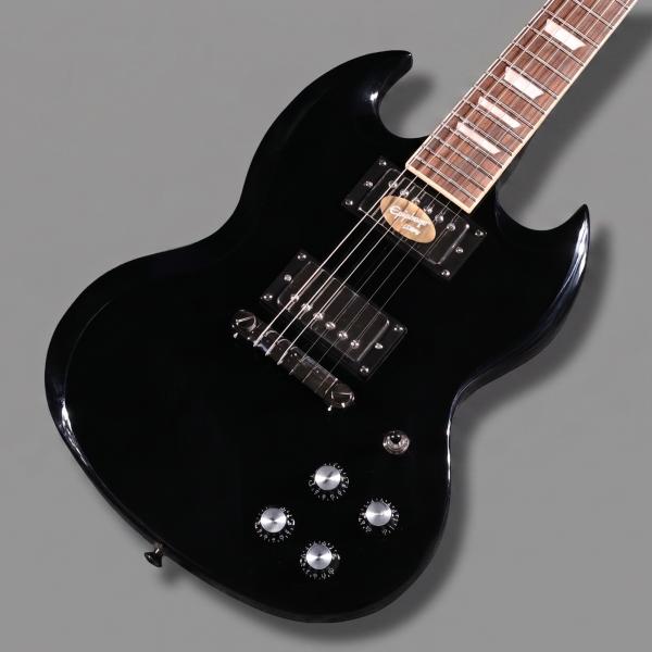 Epiphone エピフォン Power Players SG Dark Matter Ebony S/N：23091302309 エレキギター ダークマターエボニー 7/8サイズ ミニギター 未展示品 現物画像