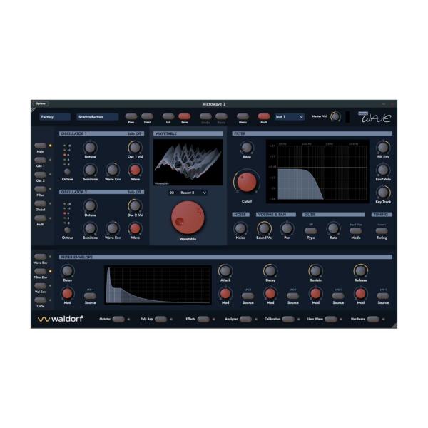 Waldorf ウォルドルフ Microwave 1 Plugin version 2.0 ソフト音源 シンセサイザー音源 メール納品 代引き不可