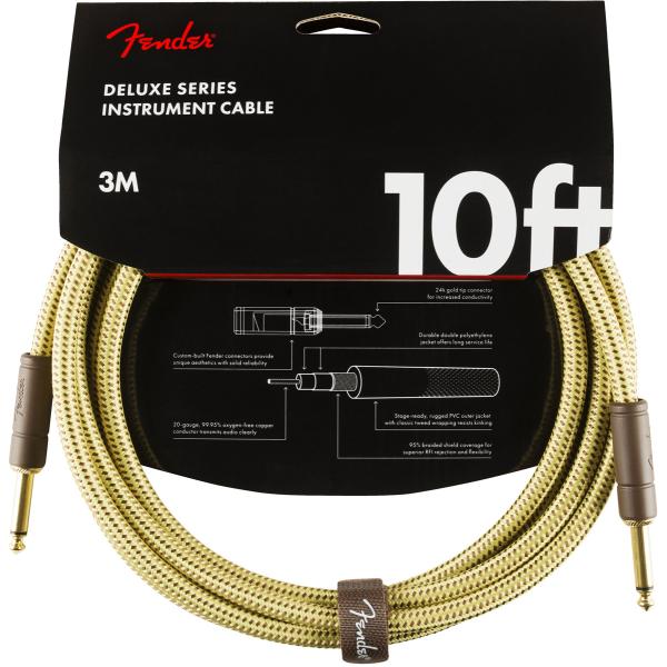 他サイト： Fender フェンダー Deluxe Tweed Cable 10ft シールド 約3m ストレート-ストレート ツイードの商品画像
