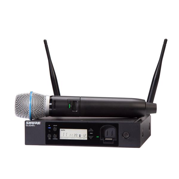 SHURE GLX-D24R+ BETA87A ハーフラック型受信機付 ワイヤレスマイクセット ラックマウント対応 マイク:BETA87 受信機:GLX-D4+セット 〔新宿PePe店〕