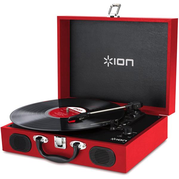 他サイト： ION AUDIO アイオンオーディオ VINYL TRANSPORT RED 赤 レコードプレーヤーの商品画像