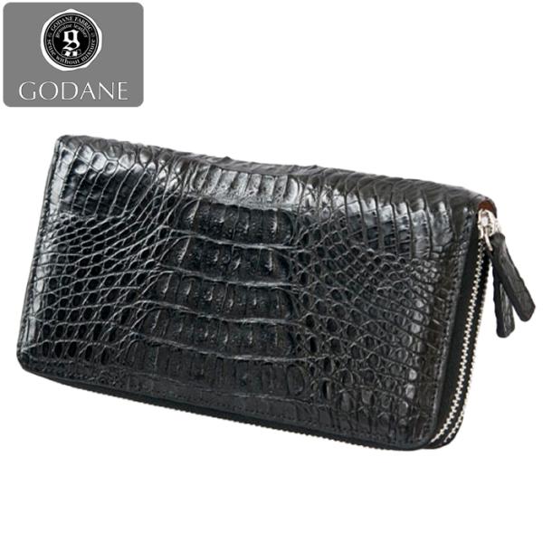 ワニ革 財布 メンズ 長財布 GODANE spcw8056 カイマン クロコ
