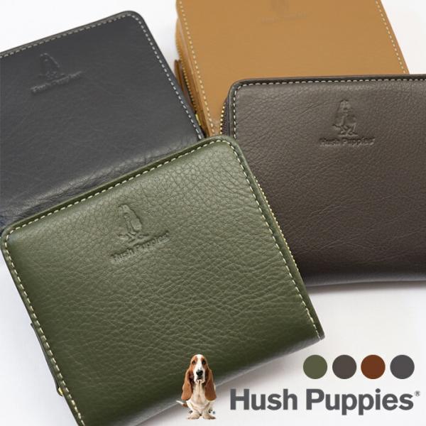 ■ブランドHush Puppies(ハッシュパピー)ラウンドファスナータイプの小銭入れがメインの2つ折り財布です。柔らかい革の肌触りが手に馴染みやすいお財布となっています。プレゼントとしても人気の財布です！■カラーブラック/ブラウン/チョコ...