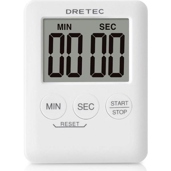 「商品情報」商品紹介「ドリテック デジタルタイマー ポケッティ ホワイト T-307WT」は、ポケットにスッポリ入るコンパクトサイズのキッチンタイマーです。強力マグネット付きで冷蔵庫などに取り付けられます。大きい数字ではっきり表示できます。...