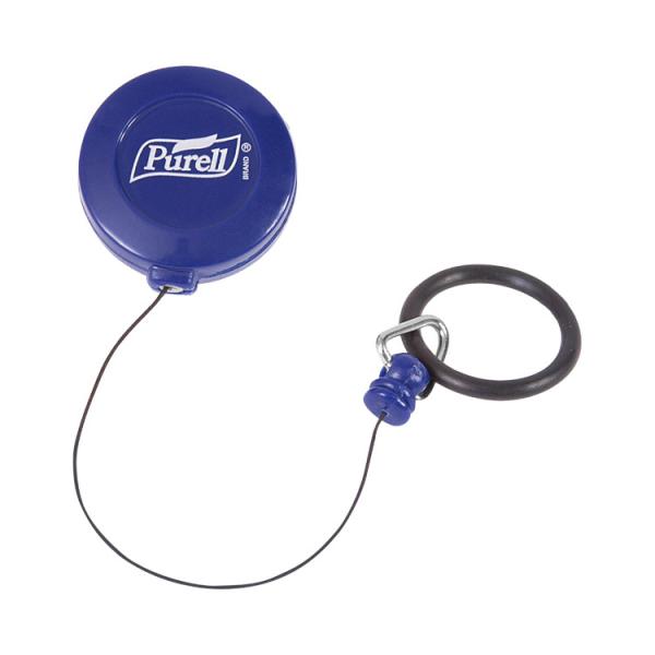 ●生産国／中国●ケース入数（ケース購入時）/100・手指消毒剤のボトル用の携帯ストラップ。・ベルトやポケットにフックで取りつけ、常時携帯することができます。・リードは約80cm伸び、素早く収納できるため、手指消毒の行為を妨げません。※消毒液...