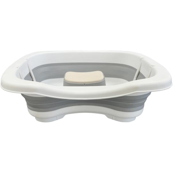 ●サイズ／幅50×奥行35×高さ16cm、折りたたみ時：高さ10cm●重さ／0.95kg●材質／本体：スチール粉体塗装・天然木（ウレタン塗装）・TPR樹脂・PE樹脂、ベースカバー：（表）ポリエステル・（裏）PVC●付属品／ヘッドレスト、ウォ...