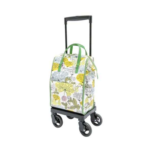 ●サイズ／幅23.5×奥行35×高さ68〜84（5段階／4cm）cm●車輪サイズ／前輪10×後輪10cm●重さ／2.4kg●材質／フレーム：アルミ、バッグ：（外装）綿（表面コート：塩化ビニル樹脂）・（内装）発泡ポリエチレン・ナイロン●バッグ...