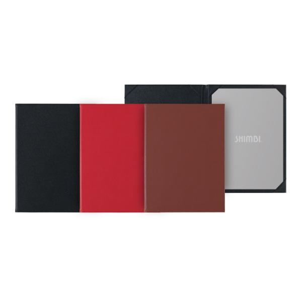 メニューブック　SHIMBI（シンビ）　PAL-101　A4対応　コーナーポケット　2ページ仕様　メニュー表　カフェ　バー　居酒屋　美容室　a4　おしゃれ　証書ファイル