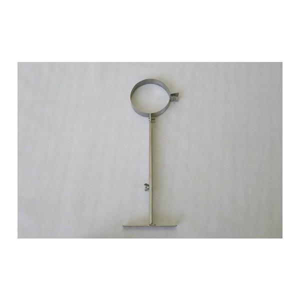 アウトドア専用ステンレス煙突 径８０を支持する外用の煙突支持金具です。