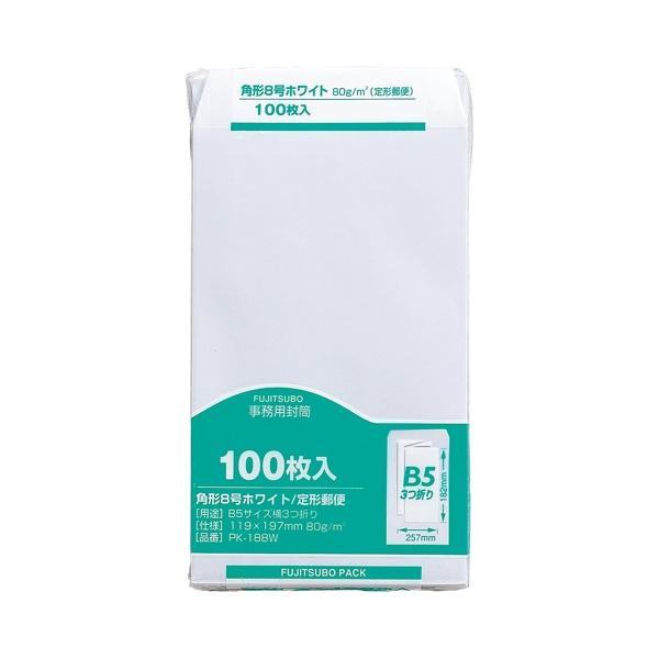 他サイト： マルアイ 事務用封筒　ＰＫ−１８８Ｗ　角８　白　１００枚 ＰＫ−１８８Ｗの商品画像