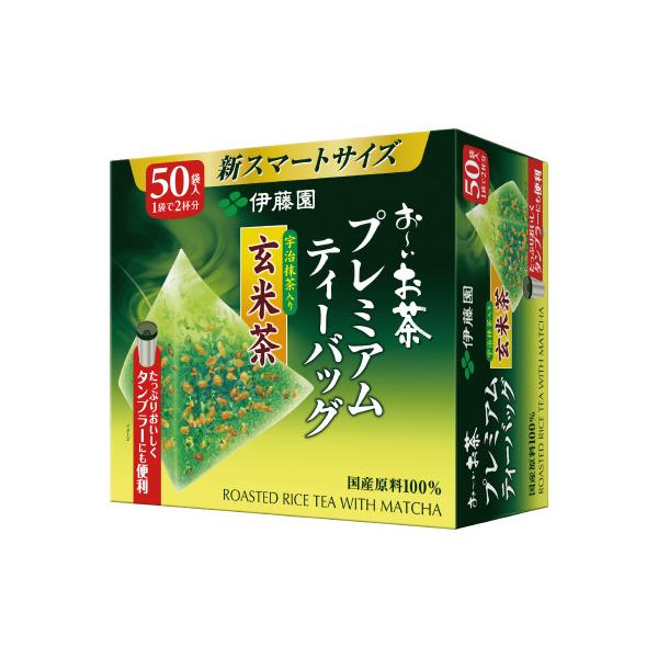 他サイト： 伊藤園 ＃お〜いお茶プレミアムティーバッグ 宇治抹茶入り玄米茶 2．3g×50バッグ 12220の商品画像