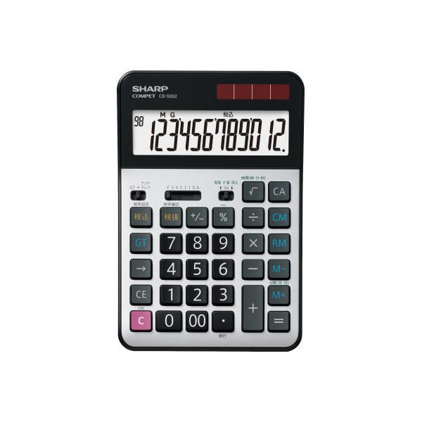 他サイト： シャープ 大型電卓 CS−S952X 12桁 CS-S952X グリーン購入法適応 エコマークの商品画像