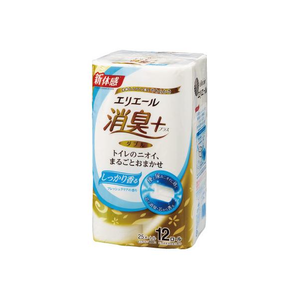他サイト： 大王製紙 エリエール トイレットティシュー消臭＋ フレッシュクリア ダブル 25m×12R 723910の商品画像