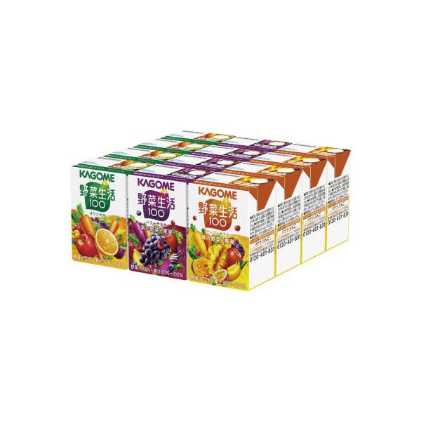 他サイト： カゴメ ＃野菜生活100 3種アソート 100ml×12パック 9606の商品画像
