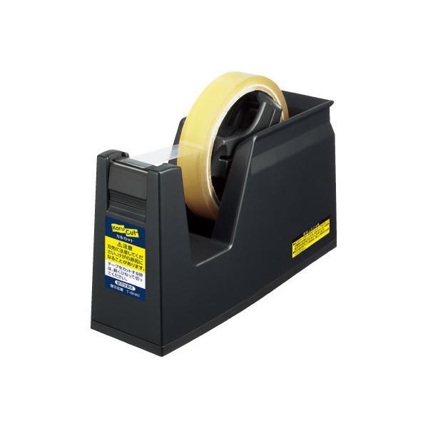 他サイト： コクヨ KOKUYO テープカッター「カルカット」 大巻き・小巻きテープ両用 黒 T-SM100ND グリーン購入法適応の商品画像
