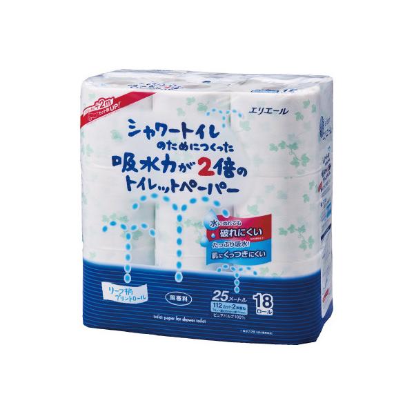 他サイト： 大王製紙 シャワートイレのための吸水力が2倍 トイレットペーパーダブル25m×18R 823175の商品画像