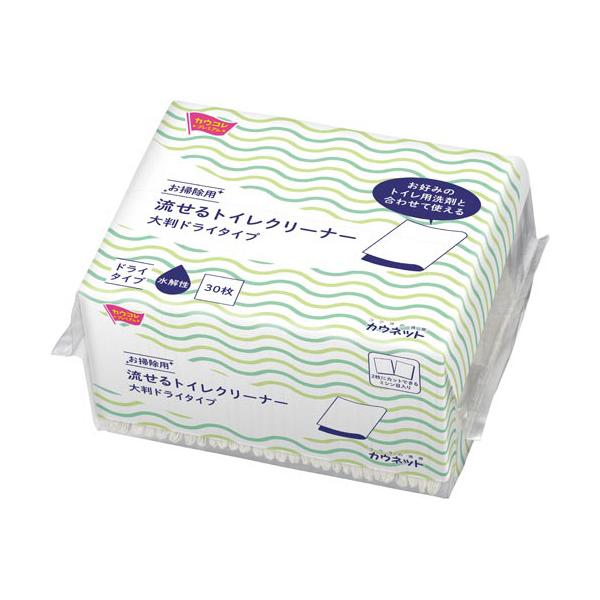カウネット 流せるトイレクリーナー 大判ドライシートタイプ ３０枚入 ４８５８−７８１５品番：4858-7815JANコード:4589855569277※メーカーの都合によりパッケージ及び内容量などが予告なく変更される場合があります。