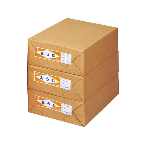 大王製紙 更紙 おうむＳ A4 1000枚×3包JANコード: 2147345101752※メーカーの都合によりパッケージ及び内容量などが予告なく変更される場合があります。