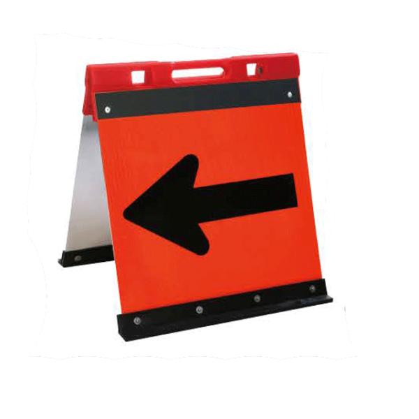 ・方向指示板・折りたたみ式・オレンジプリズム反射・型式 : JHGO-450P・サイズ : 約450×約450mm・材質 : ガルバリウム鋼板1.2mm・入り数 : 2台・メーカー : 安全興業(株)・メーカー直送品・北海道、沖縄ほか離島は...