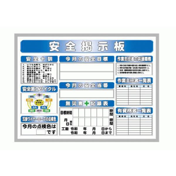 安全掲示板 Sサイズ掲示板 SSK-4 900mm×1200mm 安全興業