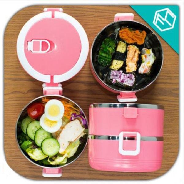 弁当箱 丸型 多層組合 裏ステンレス おしゃれ お弁当箱 韓式 ランチボックス 男女兼用 今年新作 18fh07 Uhd 通販 Yahoo ショッピング