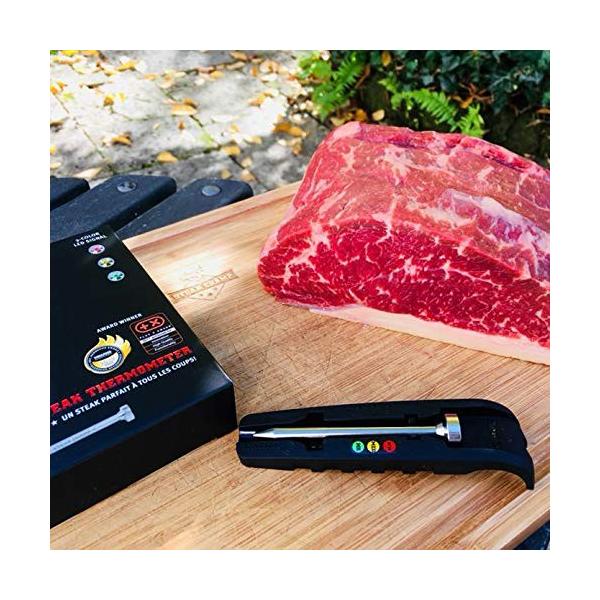 ミートガイ インテリジェント肉用温度計steak Champ ステーキチャンプ3種の焼き加減を色でお知らせ 3 Color Intellig Supersport Tn