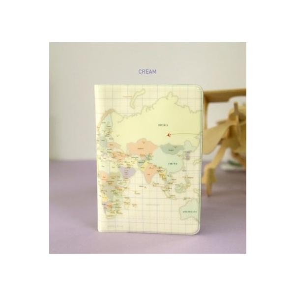 かわいい 世界地図柄 ベビーピンク クリーム パスポートケース 2冊セット カード チケット 色々 挟めて 便利 Sagaretxe Net
