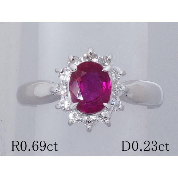 清水屋《送料無料》ルビー/0.69ct ダイヤモンド/0.23ct デザイン