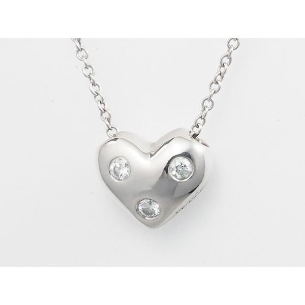 清水屋《送料無料》ティファニー ドッツピンチドハート 3Pダイヤモンド  