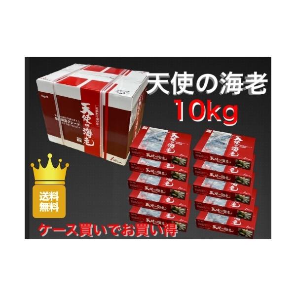 【父の日】天使の海老 1kgx10箱入 ケースでお得！ kg／20〜30尾 お刺身 てんしえび 天使エビ 20-30 海鮮