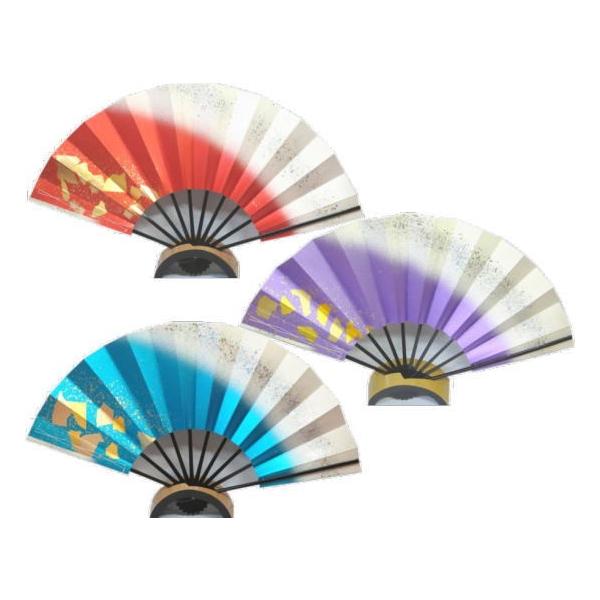 尺扇≪ホログラム箔　金銀箔≫赤　青　紫　黒竹◇1尺 化粧箱なし 尺扇子【舞扇】京扇子【尺舞扇】扇子　尺舞　ｋ015　ｋ016　ｋ017 尺扇≪ホログラム箔 金銀箔≫赤 青 紫 黒竹◇1尺 化粧箱なし 尺扇子