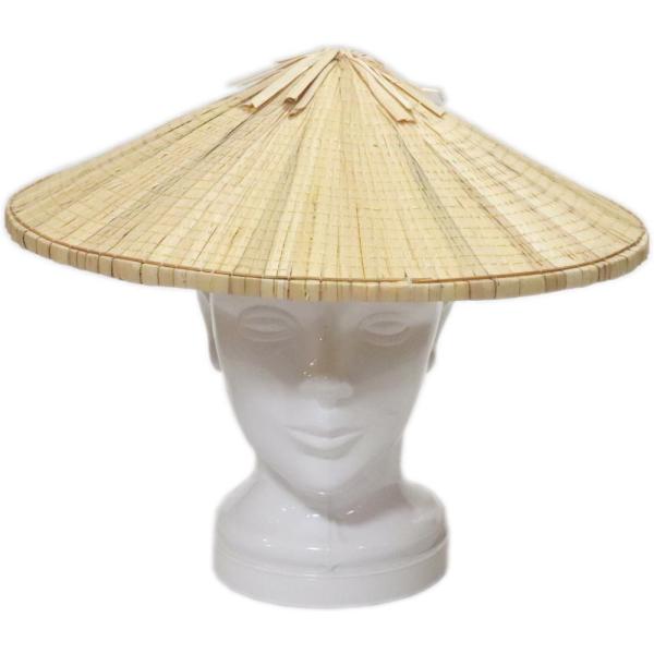 菅笠 尺3 角笠 骨組み竹 頭台（丸輪）紐付 直径約38cm 日本