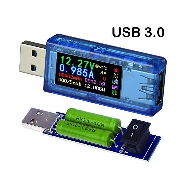 Usb 3 0テスターマルチメーター3 7 30v 0 4a Usb電圧テスターusbデジタル電流 At34 負荷装置 と電圧テスターメーター しもやな商店 通販 Yahoo ショッピング