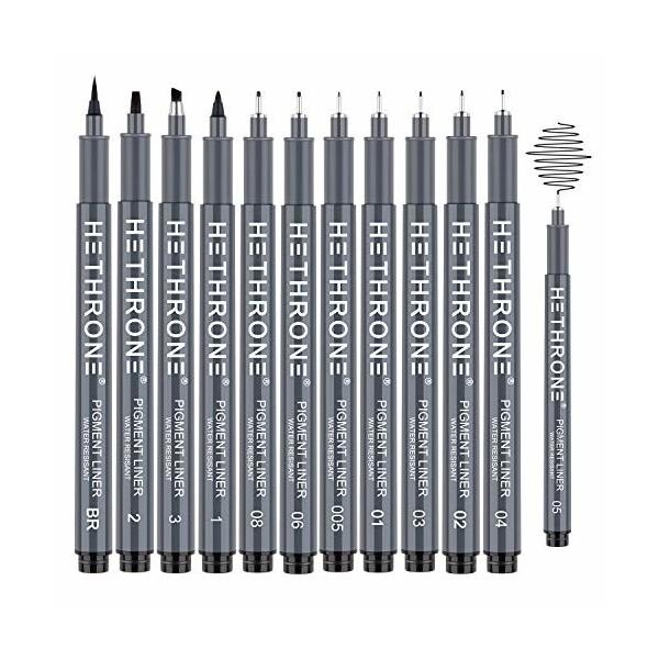 Hethrone 製図ペン 12本セット 漫画用ペン ニードルペン サインペン 水性ペン イラストペン ドローイングペン 黒 しもやな商店 通販 Yahoo ショッピング