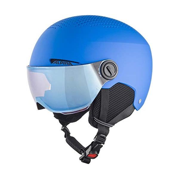 ALPINA(アルピナ) 子供用スキースノーボードバイザーヘルメット ダイヤル式サイズ調整 ZUPO VISOR ブルーマット 54