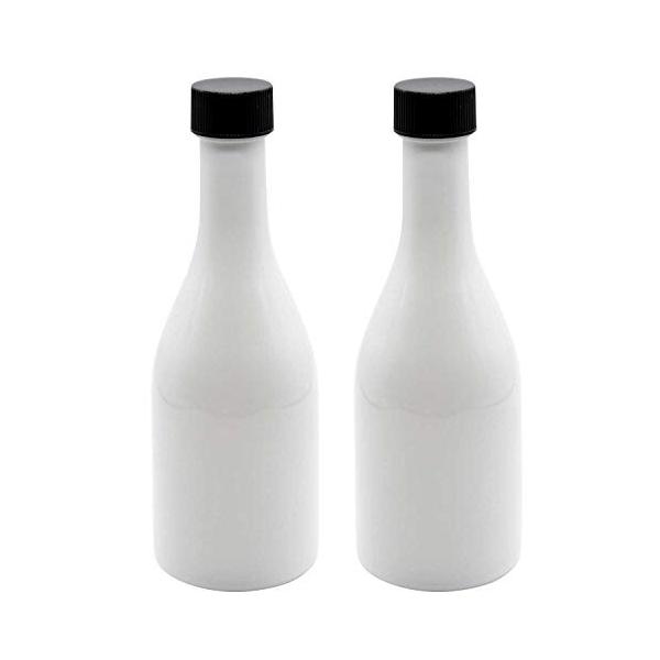 大塚硝子 キッチンインテリア 保存瓶(ビン) 飲料ボトル 300ml 2個セット ホワイト 日本製 SD300-AITO-2P