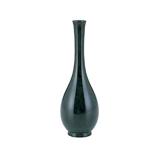 竹中銅器 花器 青銅色 幅6.4X奥行6.4X高さ18.4cm 銅製花瓶 鶴首 ６号