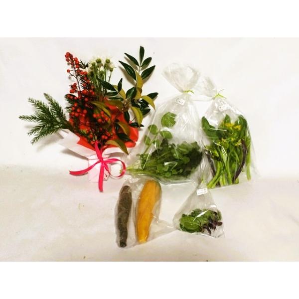 絶対安全のいやしの里栽培の自然栽培野菜４点といやしの自然農園で栽培している花のセット品です。敷地内は除草剤はもちろん化学肥料、農薬は一切使用していません。自然栽培とは有機肥料であっても鶏糞や牛糞を使わず、発酵乳酸肥料を最低限だけしか使いませ...