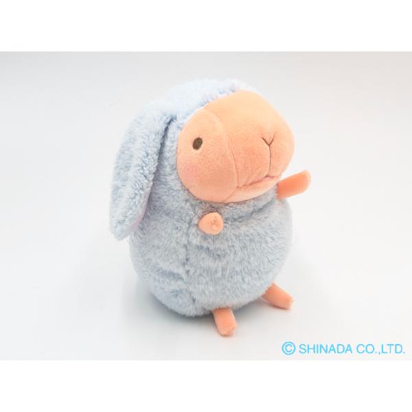 シナダ ぬいぐるみ baby nature (M) パステル うさぎ ブルー : シナダ