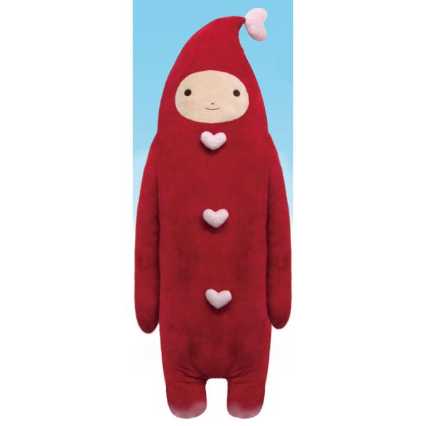 シナダ ぬいぐるみ フモフモさん (LL) ハート二コラ 赤 : シナダ