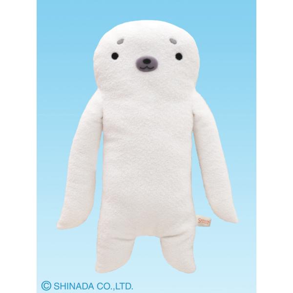 シナダ ぬいぐるみ フモフモさん (L) あいす ホワイト : シナダ