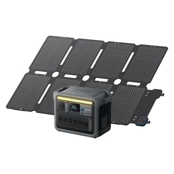 [２年保証付き] ソーラーパネルセット Anker Solix C1000 Portable Power Station with Anker Solix PS100 Compact Portable Solar Panel B17615Z7 新品