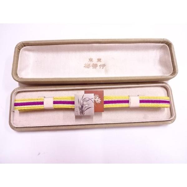 ys7257477; 篠利方造 彫金蘭菊帯留め（29.65グラム）【アンティーク