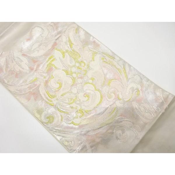 ys7312206; 川島織物製 葡萄唐草模様織り出し 袋帯（材料  