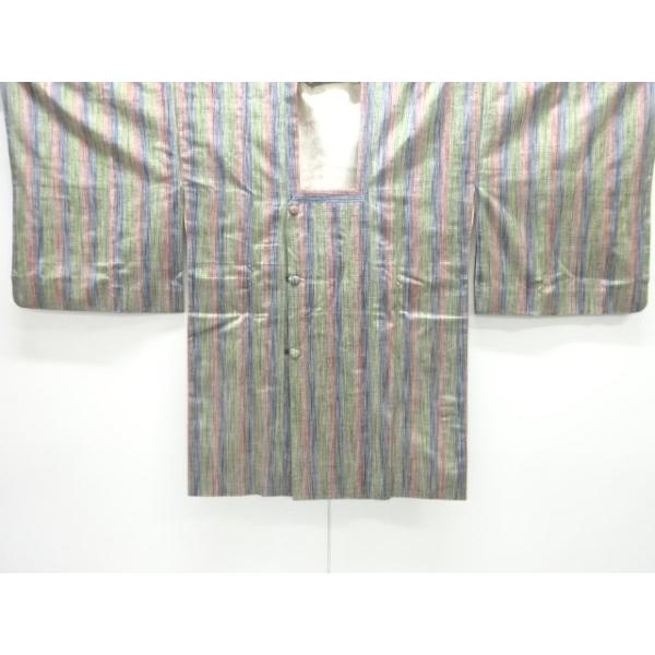 ys7800877; 縞織出し手織り紬道行コート【着】 : kimono-Shinei ヤフー 