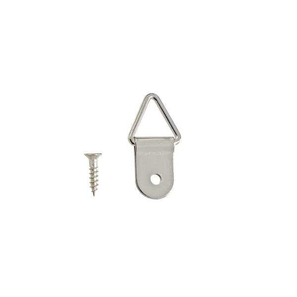 他サイト： 福井金属工芸 三角吊カン 安全耐荷重4kg×10個入 額縁金具 三角カン ビラカン フック 額掛け金具 F-0181の商品画像