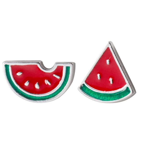 【商品概要】販売元が「Richight」以外の場合、偽物の可能性がありますのでご注意ください。三角スイカのサイズは約7mm、半円形スイカのサイズは約5mm×9mmです。暑い夏の日には、美味しいスイカが欠かせません！左右で形が違うアシンメトリ...