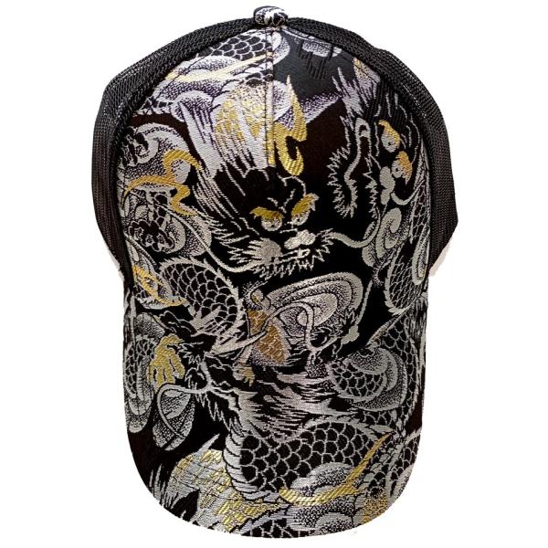 金襴キャップ【龍（りゅう）銀】京都西陣織を使用しています
