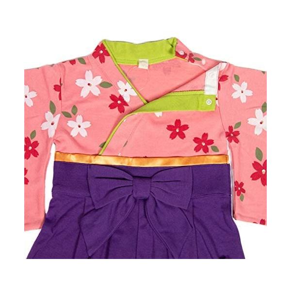 キョウエツ 袴ロンパース ロンパース ベビー 袴 女の子 70 桜 ピンク 桜ピンク 70 Erhamah Com