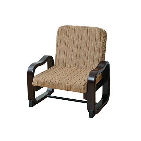 他サイト： 山善 座椅子 コンパクト 座敷用椅子 高さ調節/折りたたみ 正座 高座椅子 完成品 ストライプ SKC-56HVS1の商品画像